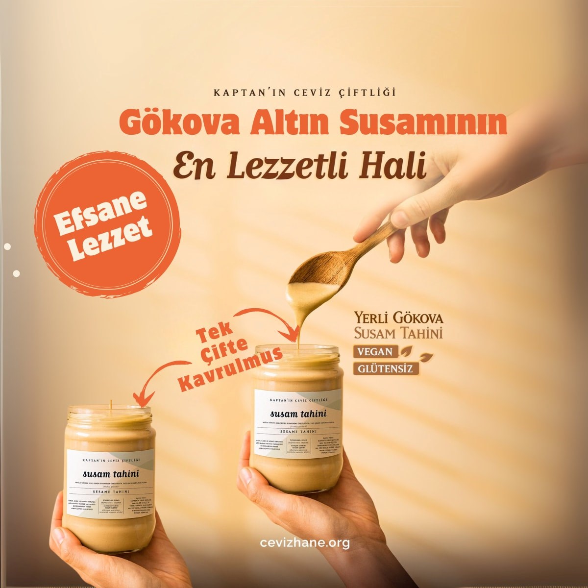 Çifte Kavrulmuş Gökova Altın Susam Tahini 600 g