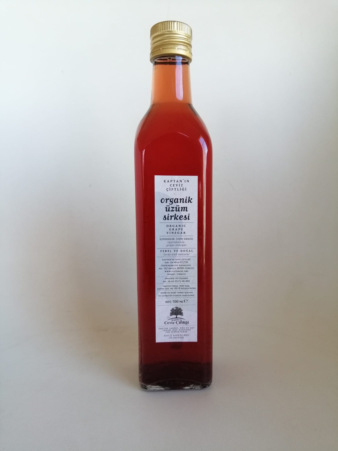 Doğal Fermente Üzüm Sirkesi (500 ML)