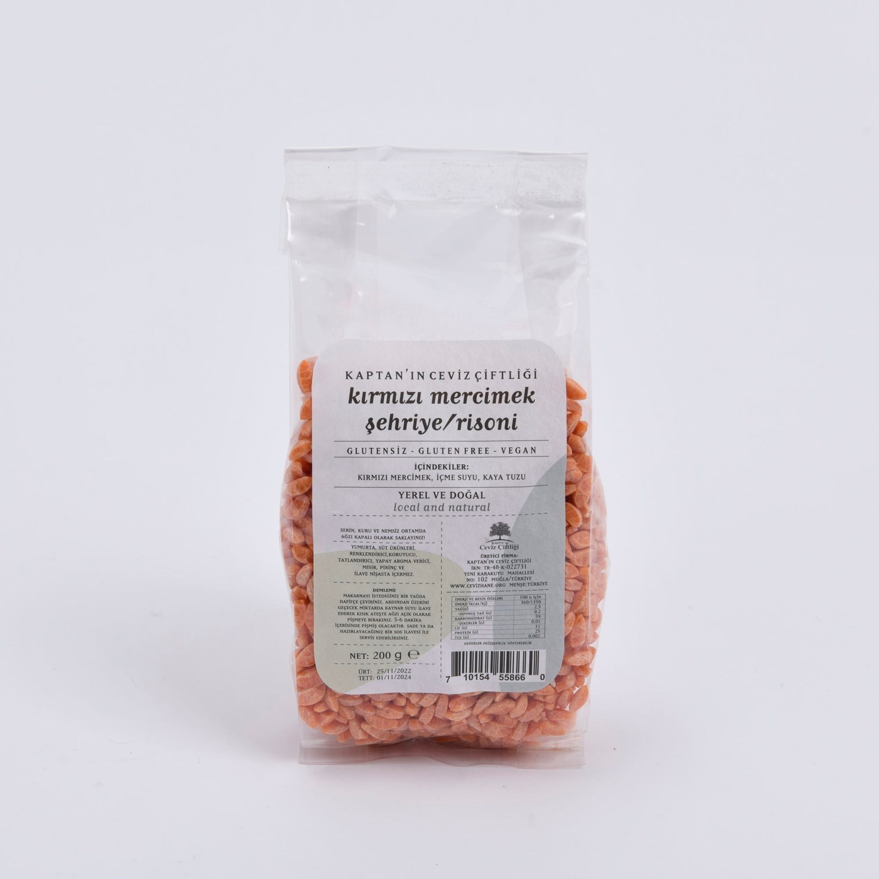 Kırmızı Mercimek Risoni - Arpa Şehriye