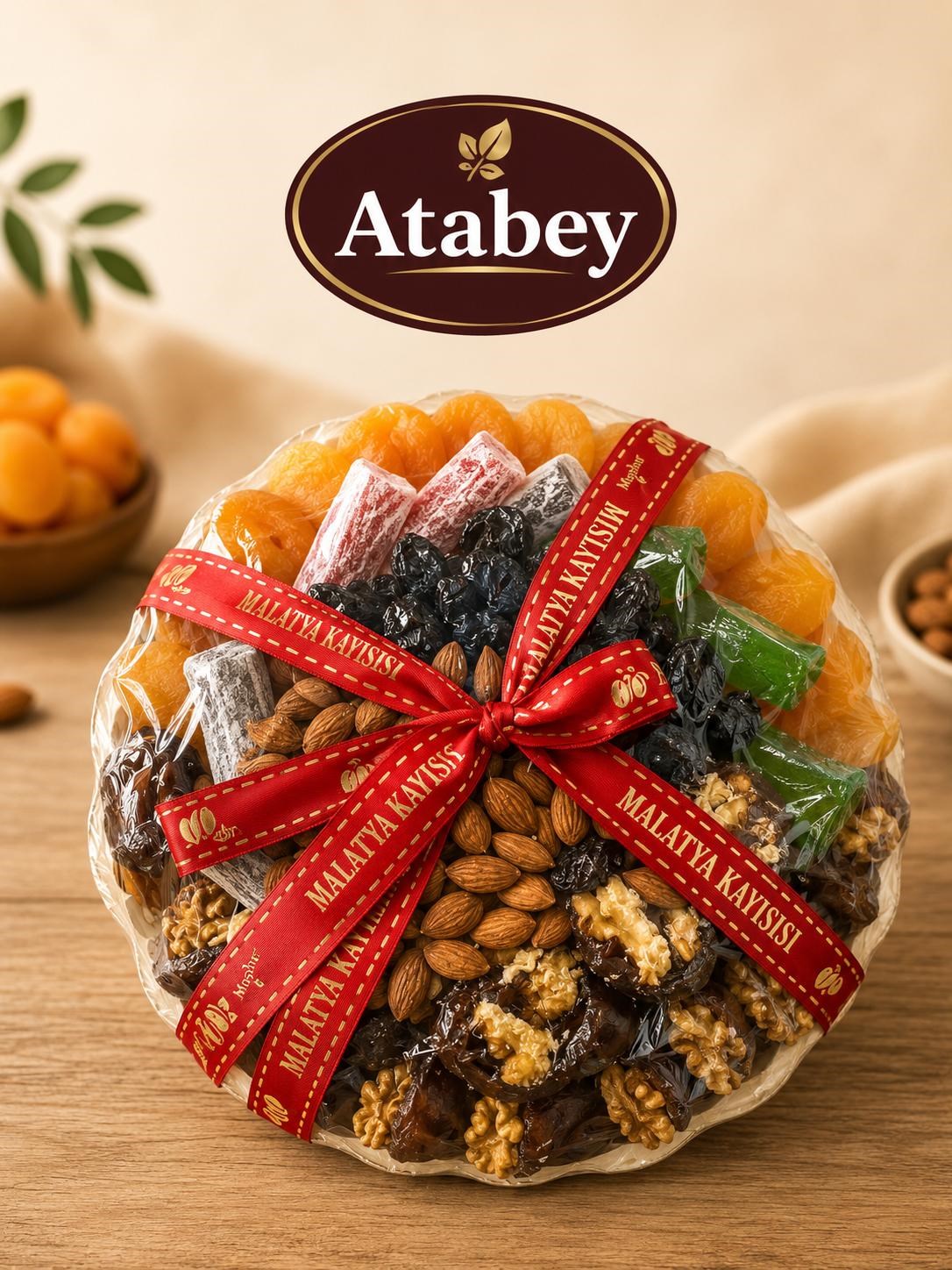 Hediyelik Kayısı Tabağı – 1 kg | Premium Karışık Malatya Kuru Kayısı Tabağı — Özseven Gıda — görsel 4