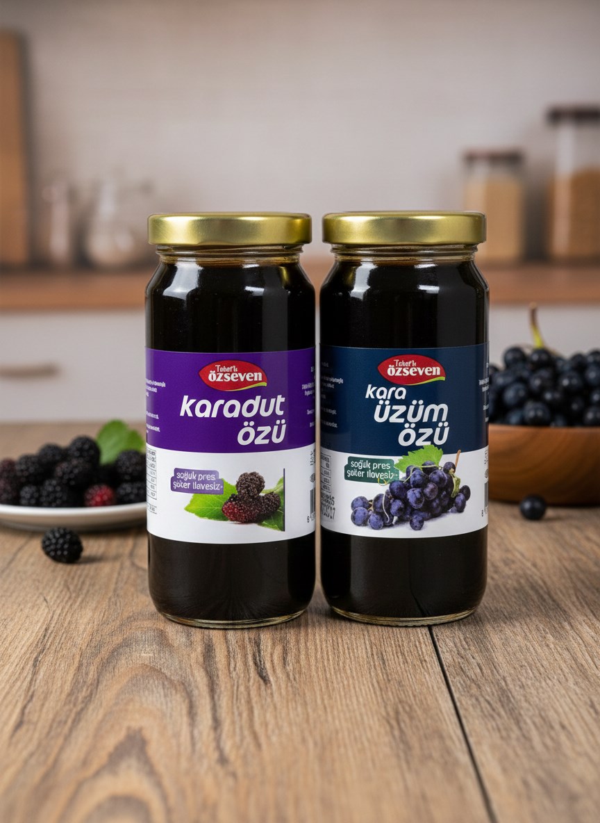 Özseven 2'li Meyve Özleri Paketi (Karadut Özü 300gr + Kara Üzüm Özü 300gr) — Özseven Gıda — görsel 4