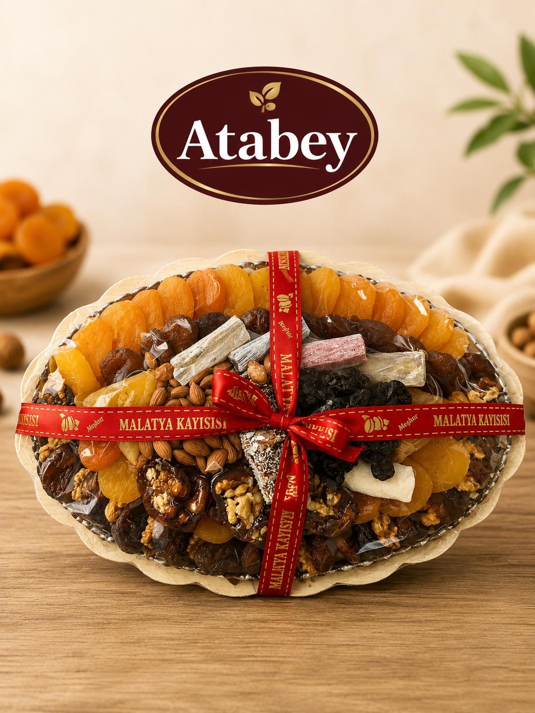 Hediyelik Kayısı Tabağı – 1 kg | Premium Karışık Malatya Kuru Kayısı Tabağı — Özseven Gıda — görsel 5