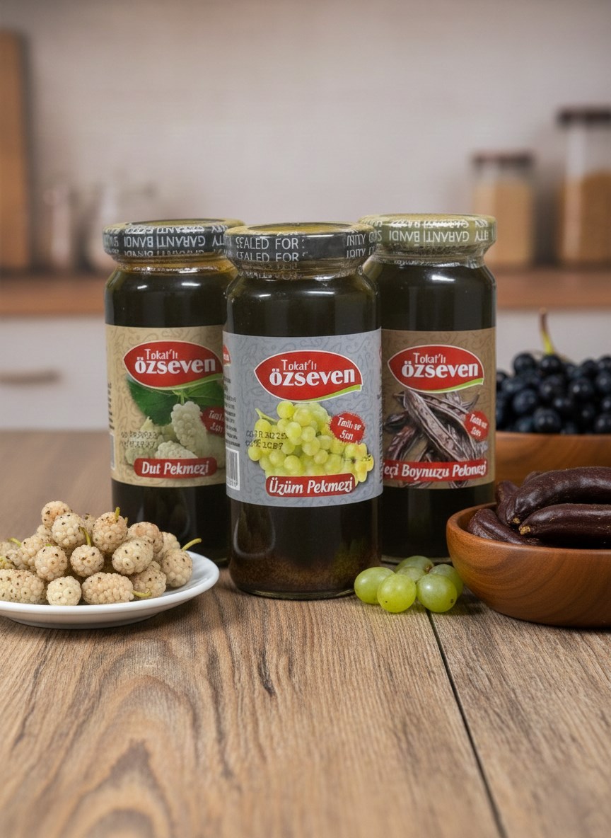 Özseven Geleneksel Pekmezler 3’lü Paket – Üzüm 800gr , Dut 800gr & Keçiboynuzu 800gr (3x800gr) — Özseven Gıda — görsel 4