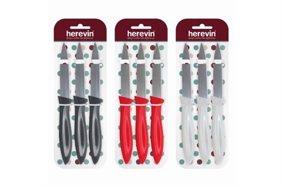 9 Cm Üçlü Karışık Renkli Meyve Bıçağı-36 Set-17827