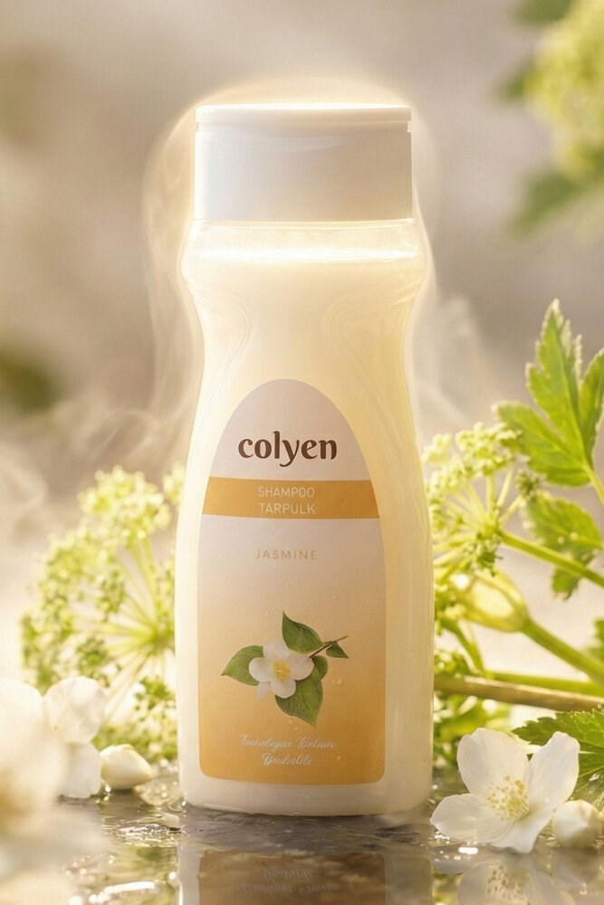 Colyen Jasmine Özlü Doğal Bakım Şampuanı 500ml - Taze Yasemin Kokusu ile Kadınlar İçin Temizleyici Şampuan