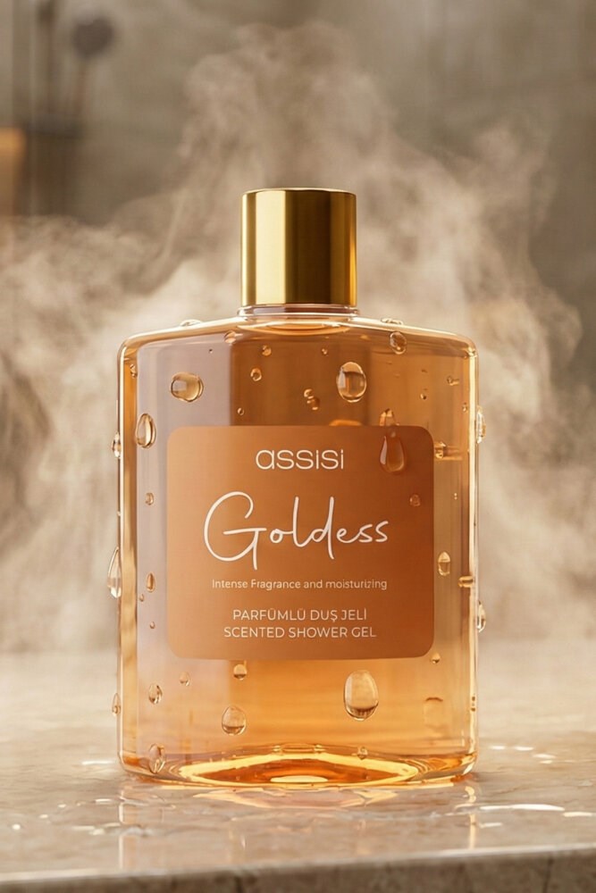 Goldess Parfümlü Duş Jeli 475 ml – Kadın & Erkek İçin Kalıcı Koku, Nemlendirici Duş Jeli