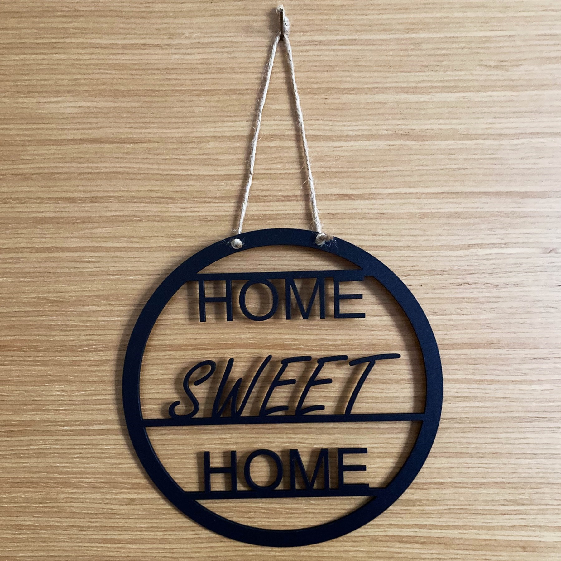 Dekoratif Ahşap Home Sweet Home Kapı Süsü