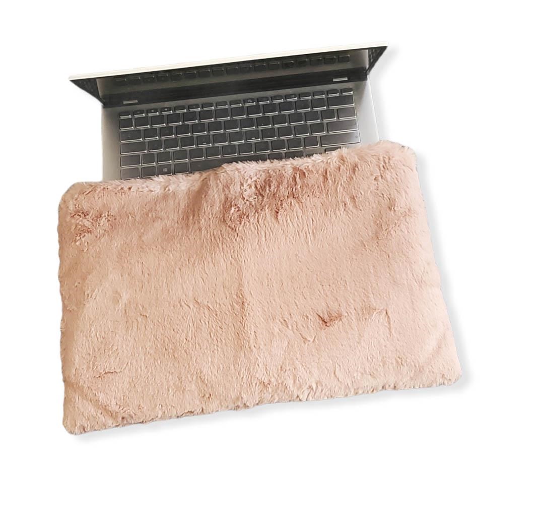 Fur Fashion Notebook Çantası Pudra Macbook Air Uyumlu