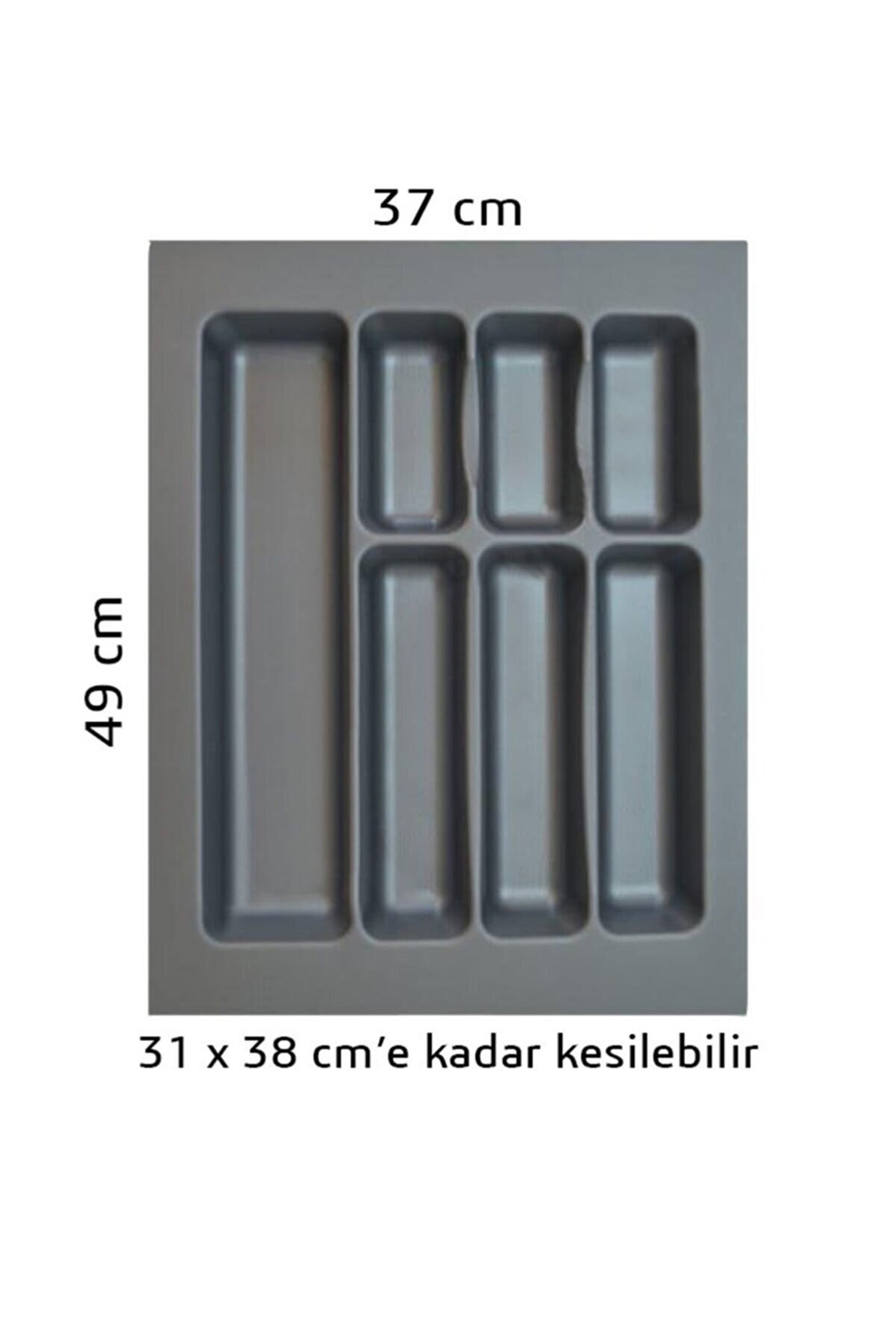 37 X 49 Cm Çekmece Içi Kaşıklık Gri 31X38 Cm'E Kadar Kesilebilir