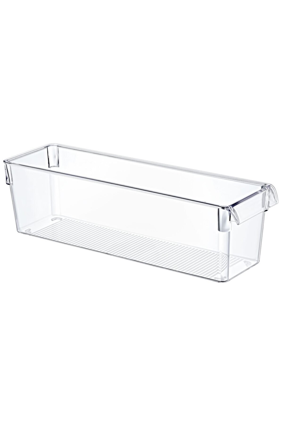 3 Adet Mini Tall Clear Buzdolabı & Dolap Içi Düzenleyici Tezgah Üstü Organizer (37X10,5X10Cm)