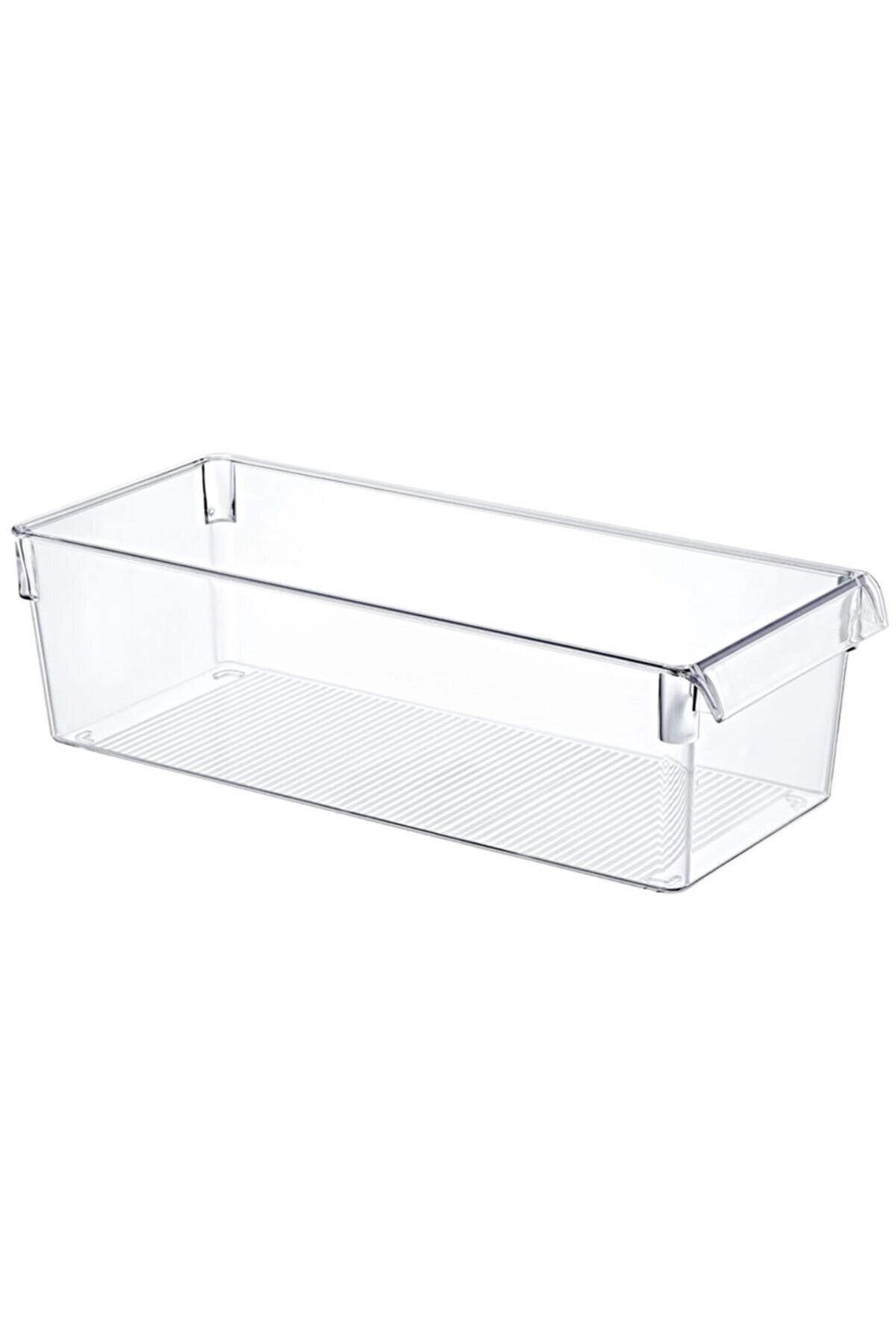 3 Adet Midi Tall Clear Buzdolabı & Dolap Içi Düzenleyici Tezgah Üstü Organizer (36X15X10Cm)