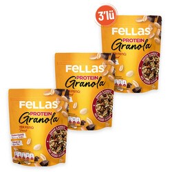 Fellas Granola 3'lü - Yer Fıstığı & Protein Bar Parçacıklı 270g 