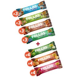 Fellas Meyveli Bar Süper Karma Kutu 24 Adet (Meyve Bar Karma 40g x 12 + Vitamin Bar Karma 35g x 12)