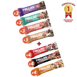 Fellas Protein Bar Süper Karma Kutu 24 adet (Yüksek Protein Karma 45g x 12 + Protein Karma 32g x 12)