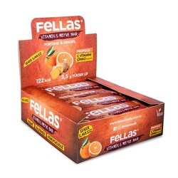 Fellas Vitamin & Meyve Bar - Portakallı ve Zencefilli 35g x 12 Adet