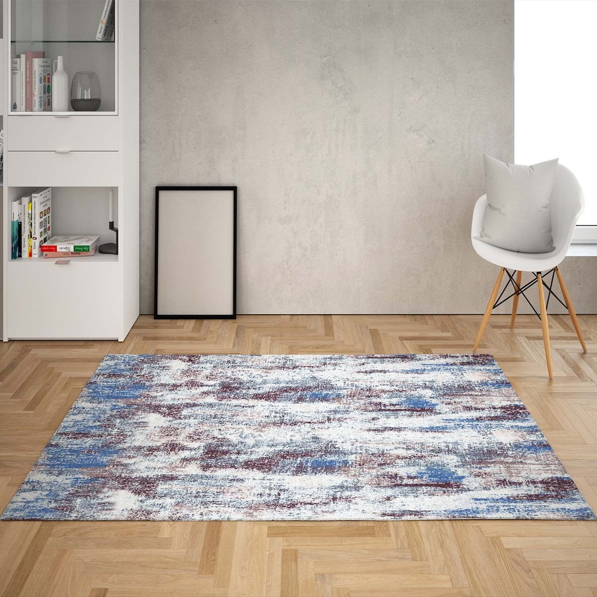 Batik Desen Renk Geçişli Dijital Baskı Yıkanabilir Kaymaz Taban Salon Halısı ve Yolluk