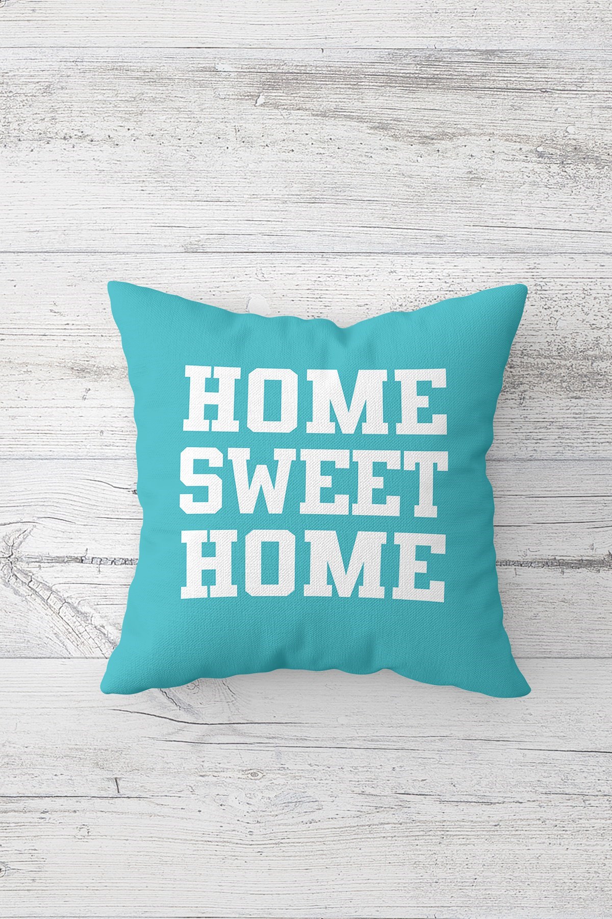 Home Sweet Home Çift Tarafı Baskılı Gizli Fermuarlı Dekoratif Yastık Kılıfı Kırlent Kılıfı 