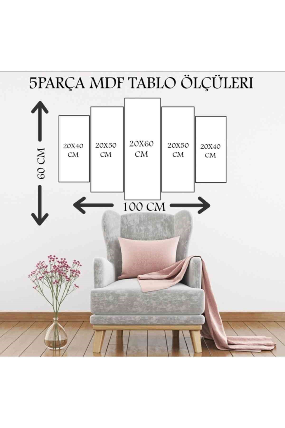 5 Parça Mdf Tablo