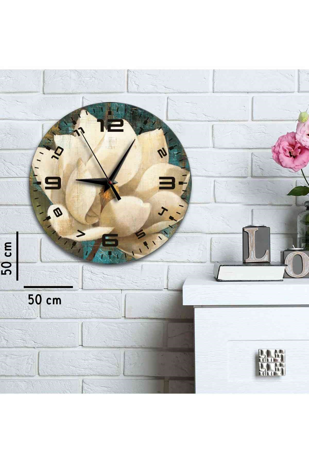 Vintage Mdf Duvar Saati-50X50 Cm - Y-058