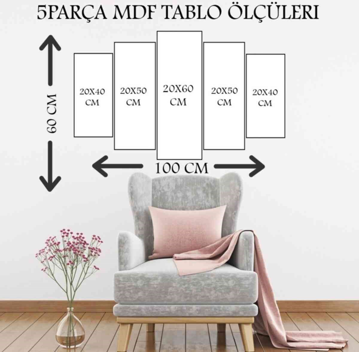 5 Parça Mdf Tablo