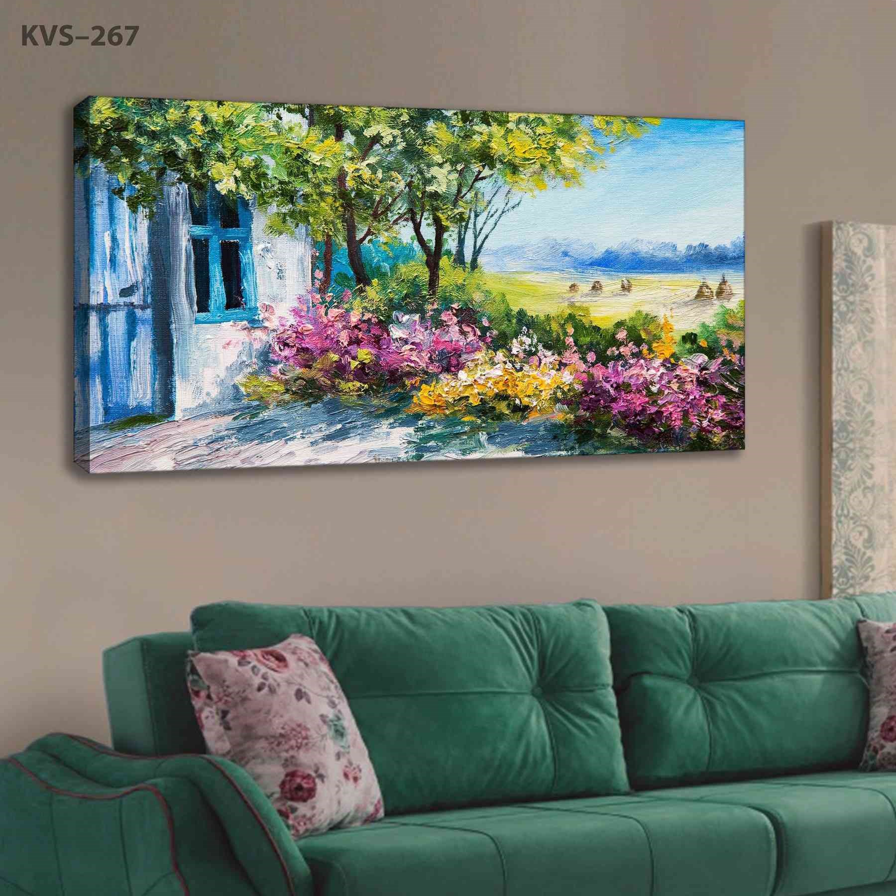 Evi Mona- Yağlı Boya Doğa Manzarası 120X60 Cm Tablo-  Kvs-0267