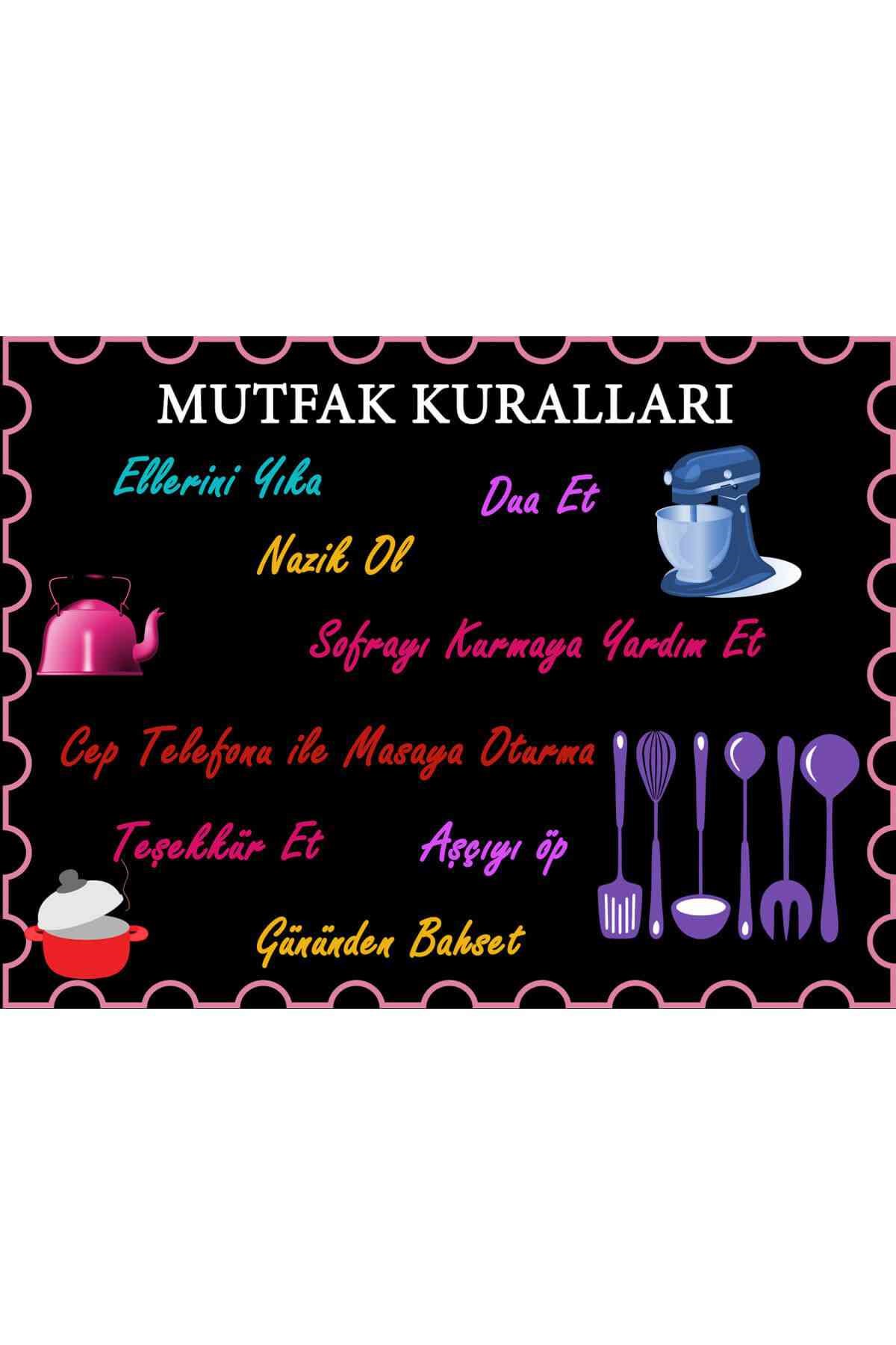 Mutfak Kuralları Tablosu - T-Mutfak-015  40X30