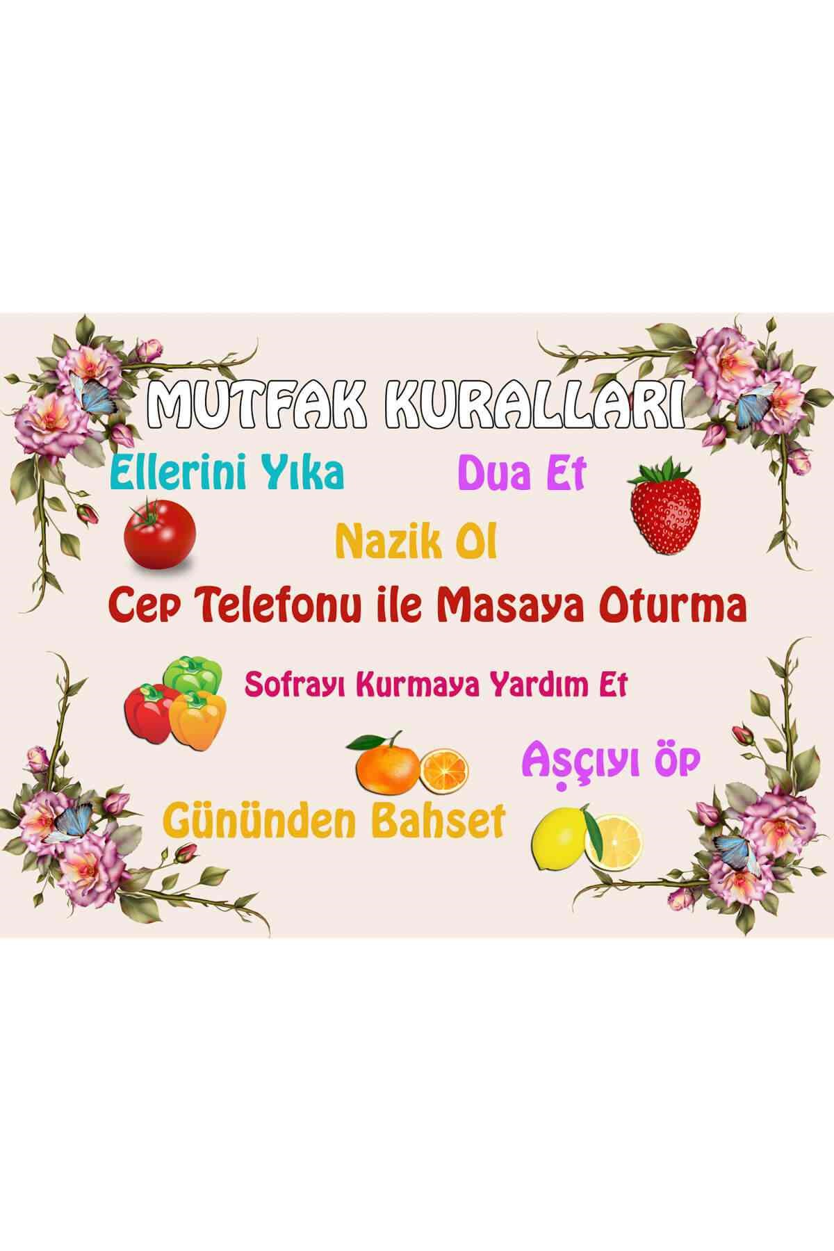 Mutfak Kuralları Tablosu - T-Mutfak-017  40X30