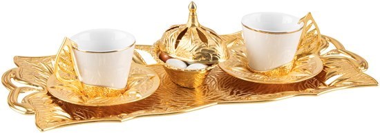 Yaprak Kahve 2 (Yaldızlı) (Altın) İçin Set - 26421