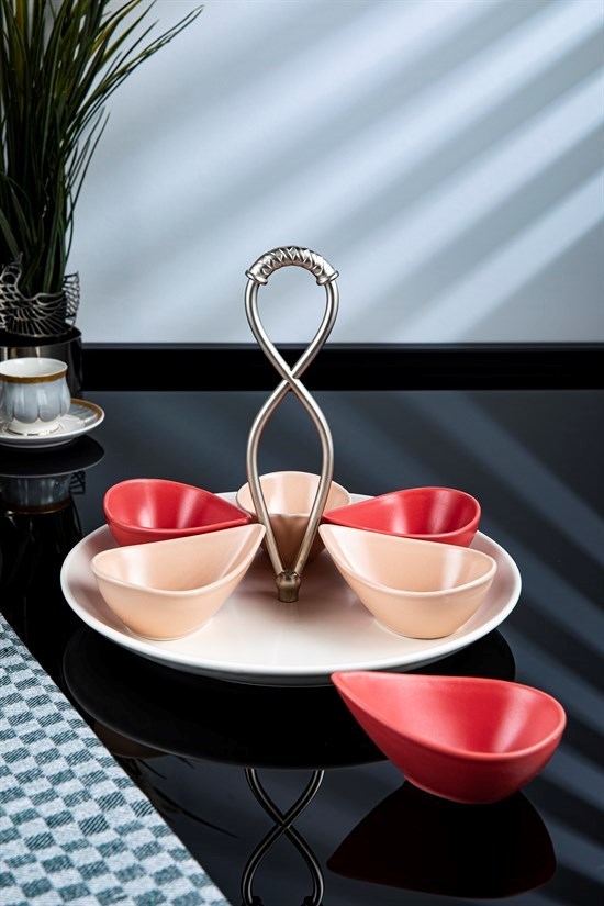 Burma Parhe Servis Tabağı (27) (Pembe) - 26408