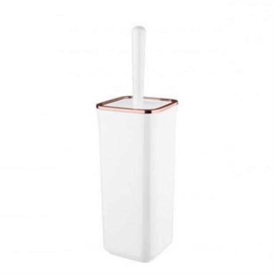 Kare Tuvalet Fırçası - Bakır Beyaz - 32554
