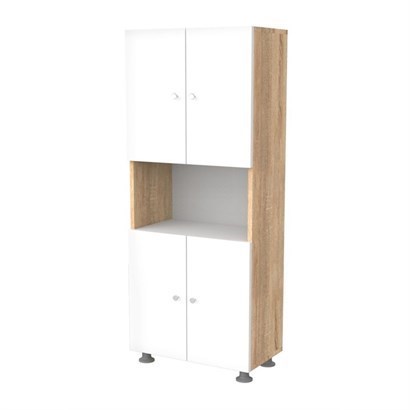 Mimilos D8 Sonoma Ofis Dosya Dolabı Bölmeli Kapaklı Raflı Dolap-18149