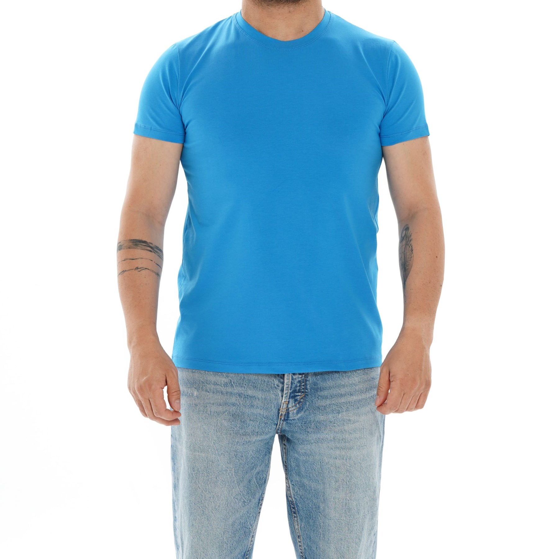 NADLIFE STORE Baskısız Desensiz Unısex Dar Kesim Slim Fit Tişört T-shirt