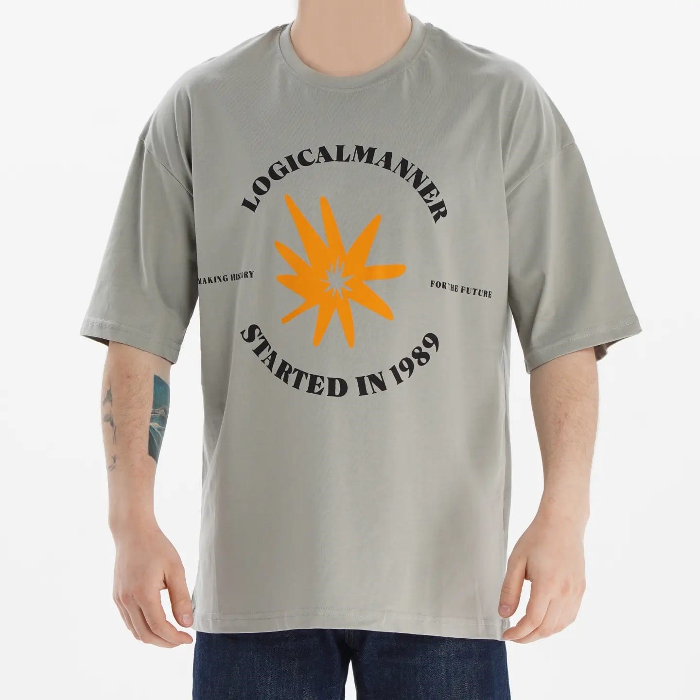 NADLIFE STORE Desenli Baskılı Erkek Oversıze  Tişört T-shırt