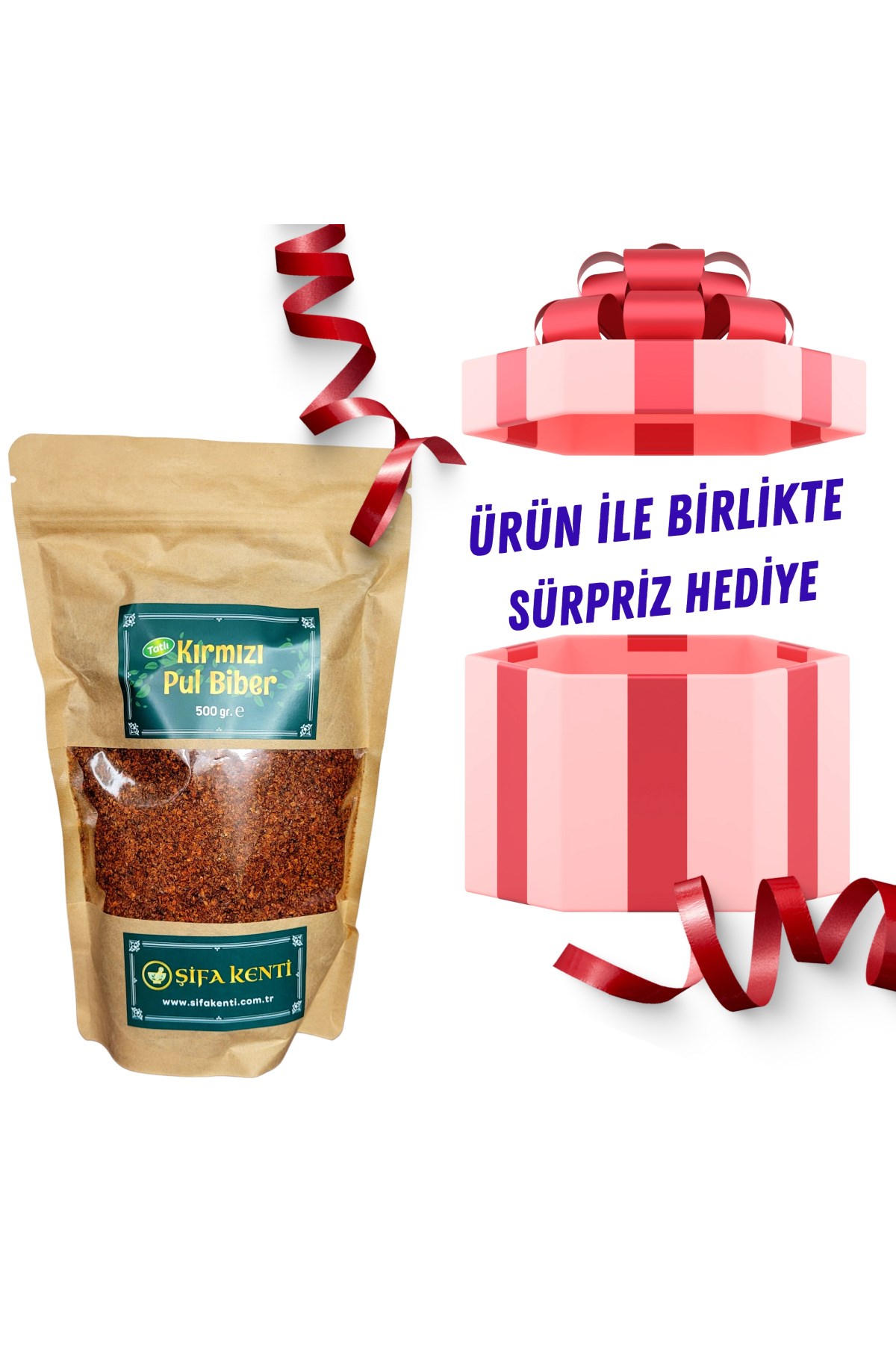 Tatlı Kırmızı Pul Biber 500Gr  - 1. Kalite Orijinal Ürün 