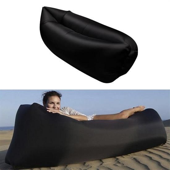 BUFFER® Pratik Şişme Yatak Bahçe Şezlong Kamp Havuz Deniz Çadır Yatağı Tek Kişilik Havayla Dolar Kol