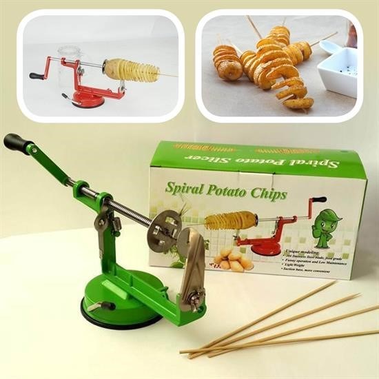 BUFFER® Spiral Patates Dilimleyici Çubukta Patates Yapma Aleti ve Çubukları