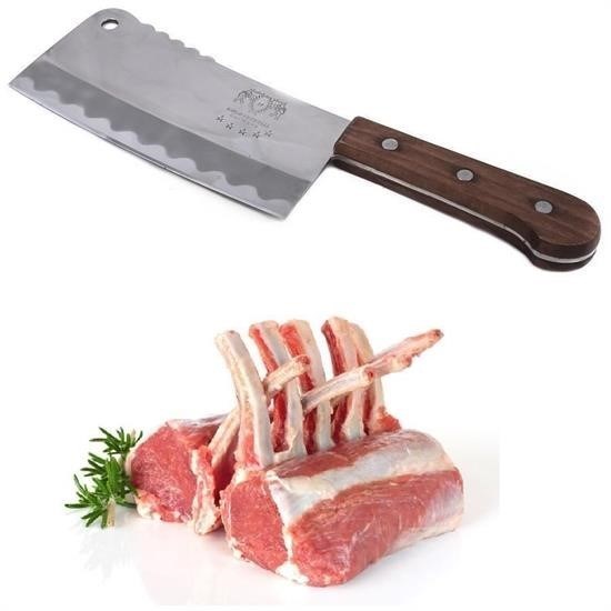 BUFFER® Ahşap Saplı Büyük Boy Satır Kasap Kurban Satırı