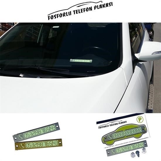 BUFFER® Parktel Araç İçi Vantuzlu Fosorlu Telefon Numarası Numaratörü