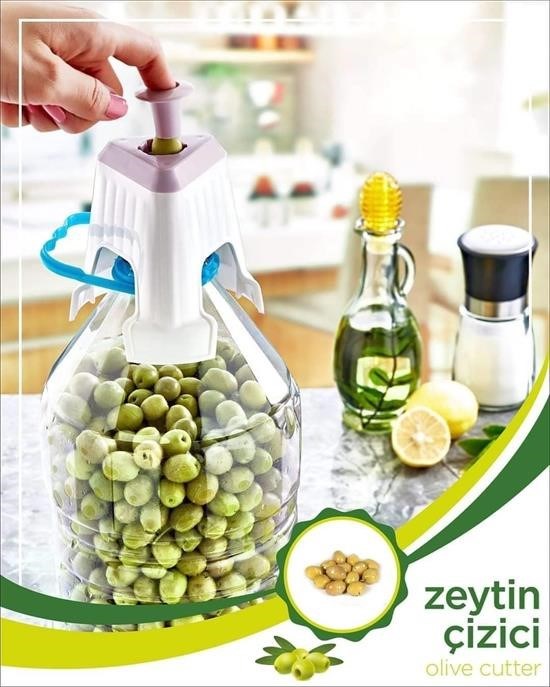 BUFFER® Kolay Zeytin Dilme Çizme Aparatı Pratik Kolay Zeytin Çizici Alet