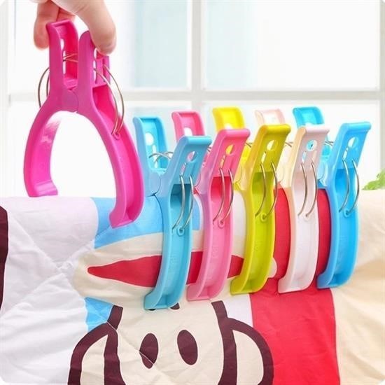 BUFFER® 4lü Plaj Havlusu Şezlong Sabitleyici Halı Asma Mandalı Havlu Tutucu