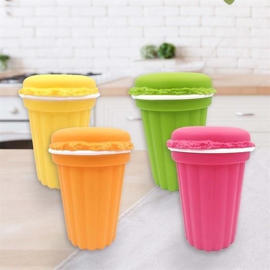 BUFFER® Makaron Şeklinde Kokusuz Beslenme Kutusu Büyük Boy Saklama Bardağı