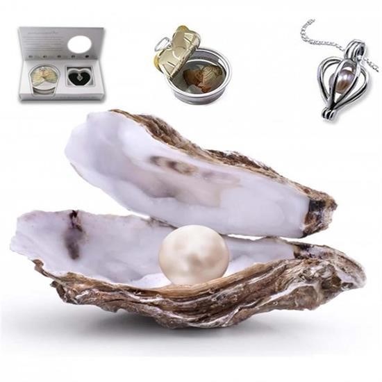 BUFFER® Love Pearl İstiridye İnci Kolye Küpe Yüzük Set