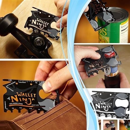 BUFFER® Ninja Wallet 18 in 1 Multi Tool Kit