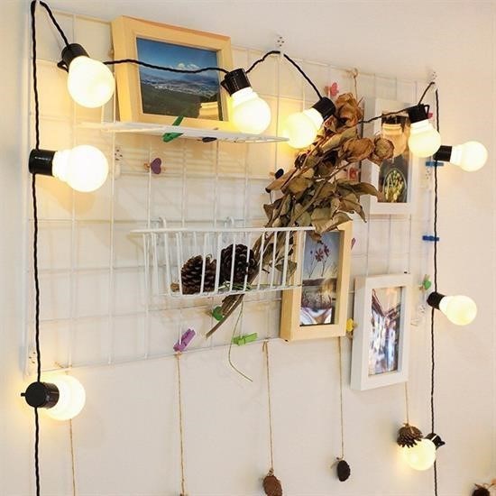 BUFFER® Usb Girişli Minik 40 Top Led Işık Dekoratif ŞeritLed (Sarı 5m)