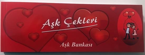 BUFFER® 40 Sayfa Özel Aşk Bankası Romantik Hediye Aşk Sözleri Çek Defteri