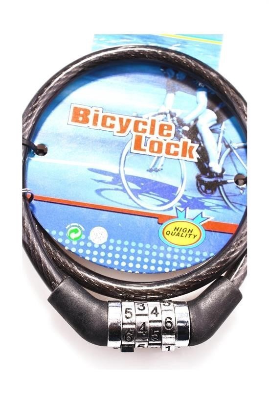 BUFFER® Çalınma Engelleyici 4 Haneli Şifreli 60 Cm Halat Bisiklet Kilidi