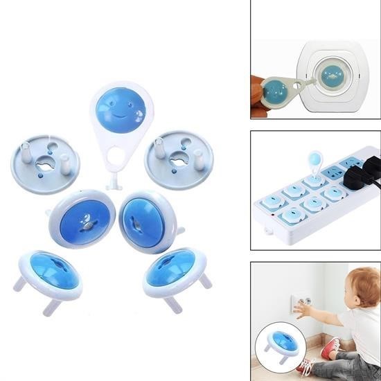 BUFFER® Anahtarlı Bebek ve Çocuk Koruyucu Priz Kilidi Aparatı 6 Adet