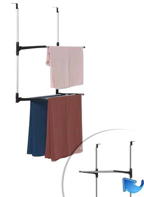 BUFFER® 2 Katlı Kapı Arkası Katlanabilir Çamaşır Kurutmalık