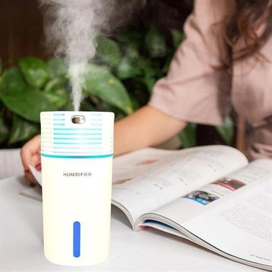 BUFFER® Renkli Gece Lambalı Portatif Oda Ev Hava Nemlendirici Usb Buhar Makinesi Aromaterapi Difüzör