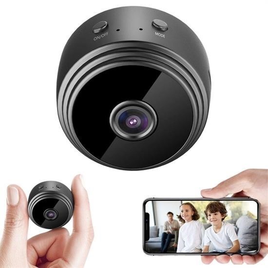 BUFFER® A9 Mini Döner Başlıklı Wifi Kablosuz İnteraktif Gece Görüşlü 1080 P Full HD Mikro WİFİ Güven